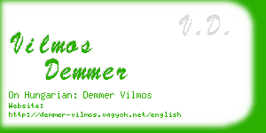vilmos demmer business card